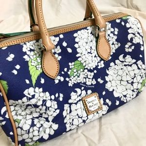 Dooney & Bourke Royal Blue & White Flower Purse